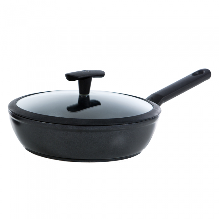 BK Easy Induction Hapjespan 24 CM Met  Glasdeksel