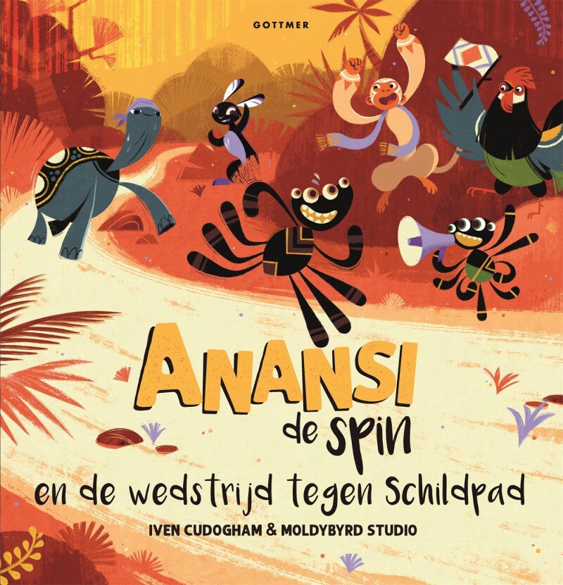 Anansi de spin en de wedstrijd tegen Schildpad