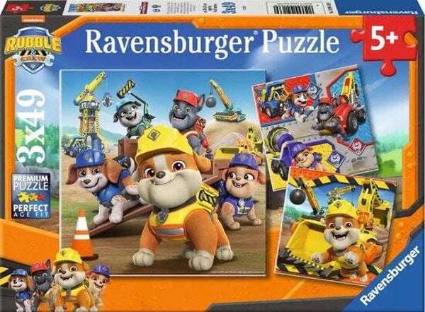 Ravensburger puzzel Paw Patrol Rubble & Crew 3x49