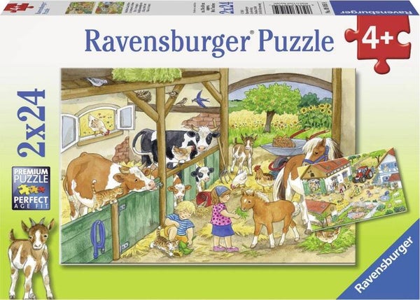 Ravensburger puzzel Vrolijk boerderijleven 2x24 stukjes  091959