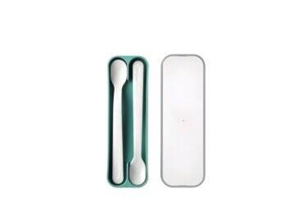 Babylepel Mepal Mio set van 2 - deep turquoise