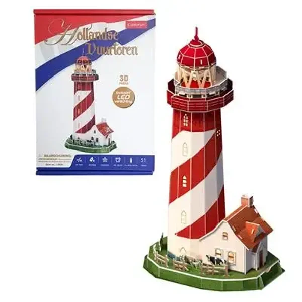Cubic Fun 3d Puzzel Vuurtoren LED