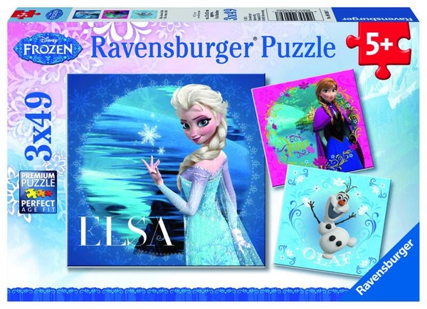 Ravensburger puzzel Disney Frozen Elsa, Anna & Olaf 3x49 stukjes