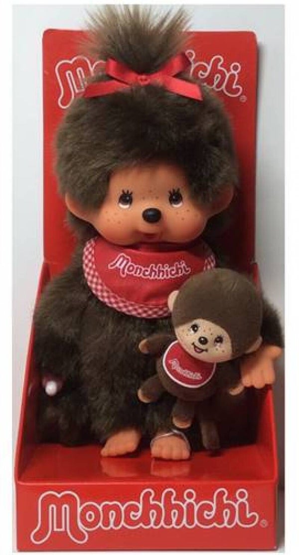 Monchhichi Meisje + Mini Monchhichi