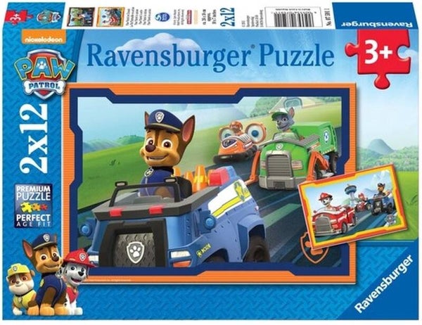 Ravensburger Paw Patrol in actie  2 x 12 stukjes 075911