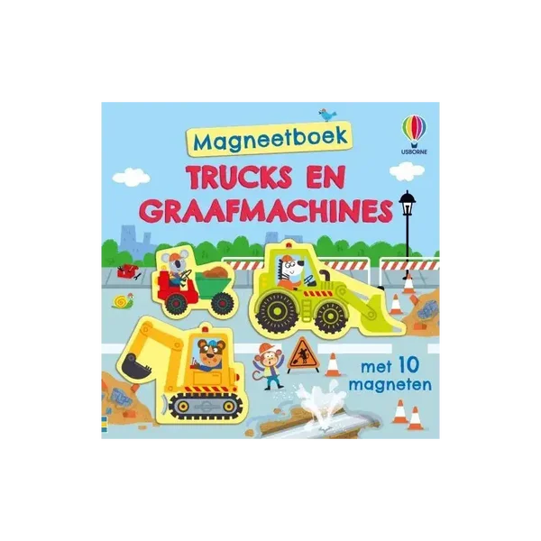 Trucks en graafmachines - Magneetboek