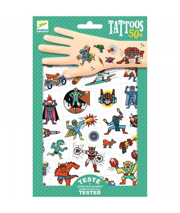 Djeco Tattoos Heros vs Villains DJ09614