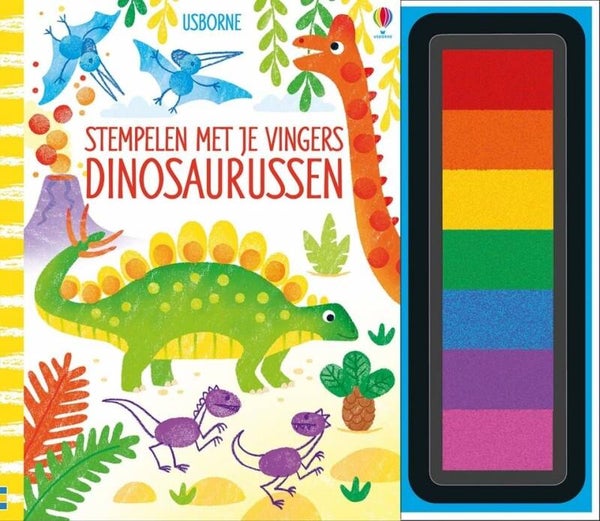 Stempelen met je vingers - Dinosaurussen