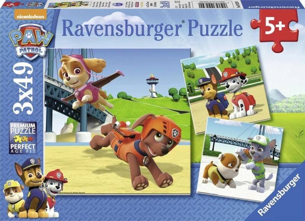 Ravensburger Paw Patrol: Team op 4 Poten  3x49 stukjes  092390