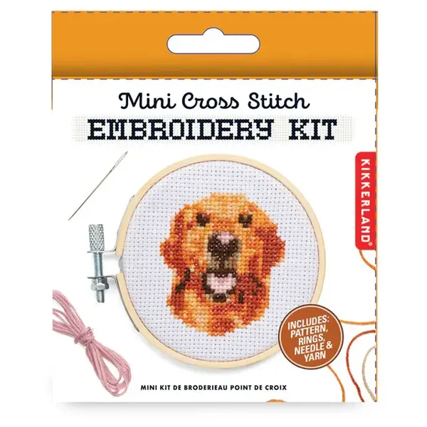 Mini Cross Embroidery Kit - Dog