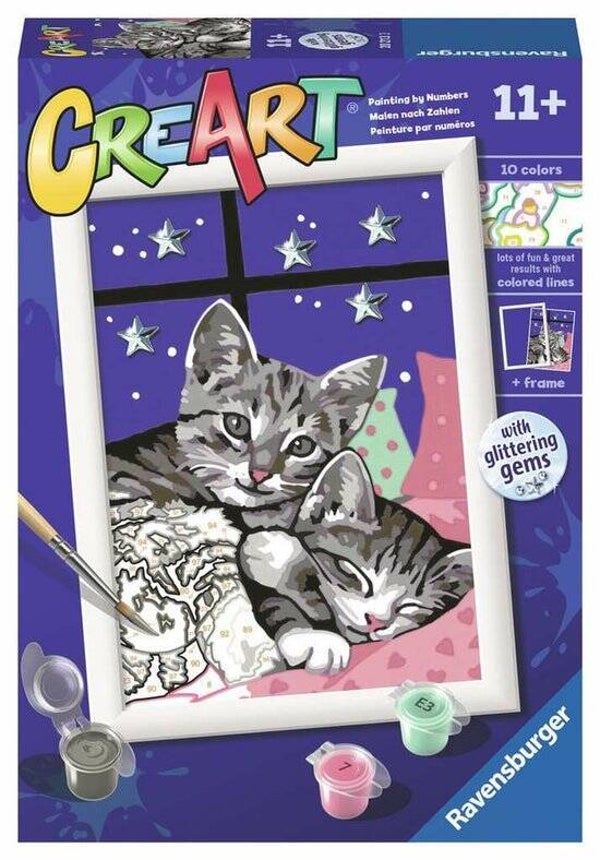 Ravensburger Schilderen op Nummer Sleepy Kitties