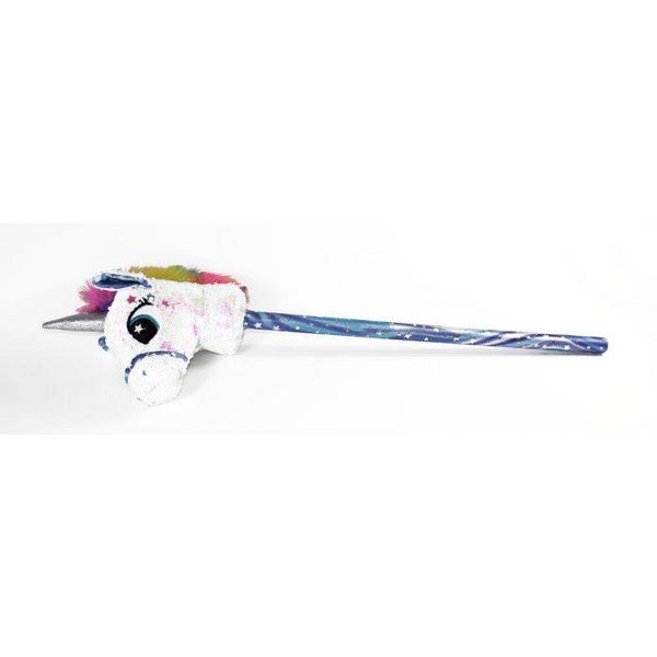 Stokpaard Unicorn Glitter Wit