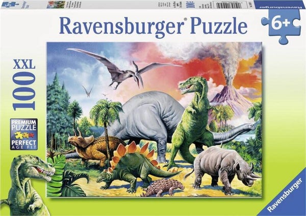 Ravensburger puzzel Tussen de dinosauriërs  100XXL  109579