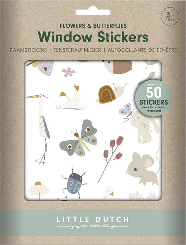 Little Dutch Raamstickers Flowers & Butterflies