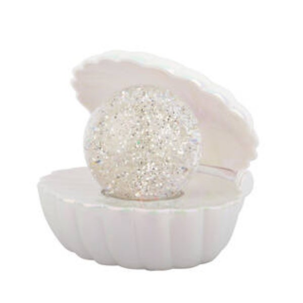 Disco lichtgevende glitter-parelschelp 14 cm parelmoer