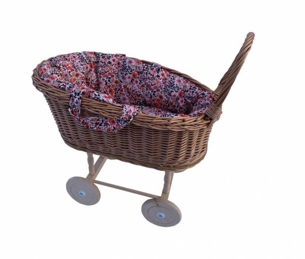 Rieten Poppenwagen