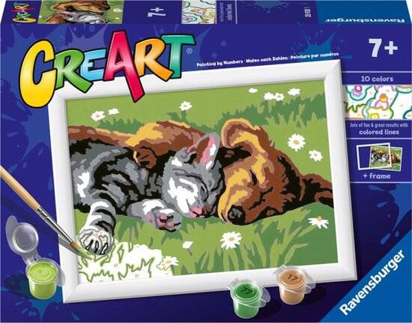 Ravensburger Schilderen op Nummer Sleeping Cats and Dogs
