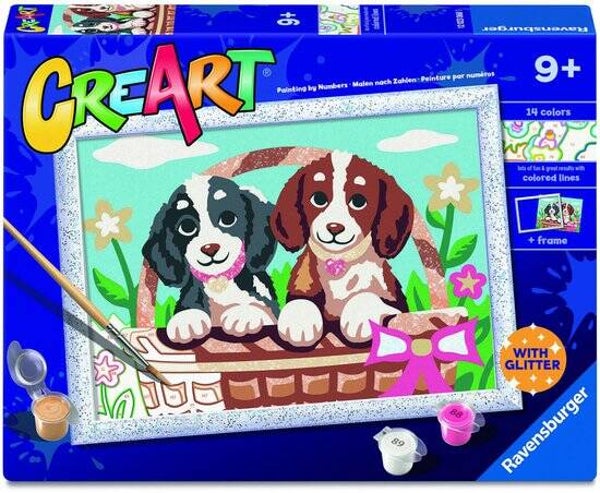 Ravensburger Schilderen op Nummer Honden in een mandje