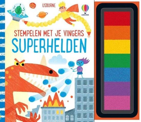 Stempelen met je vingers- Superhelden