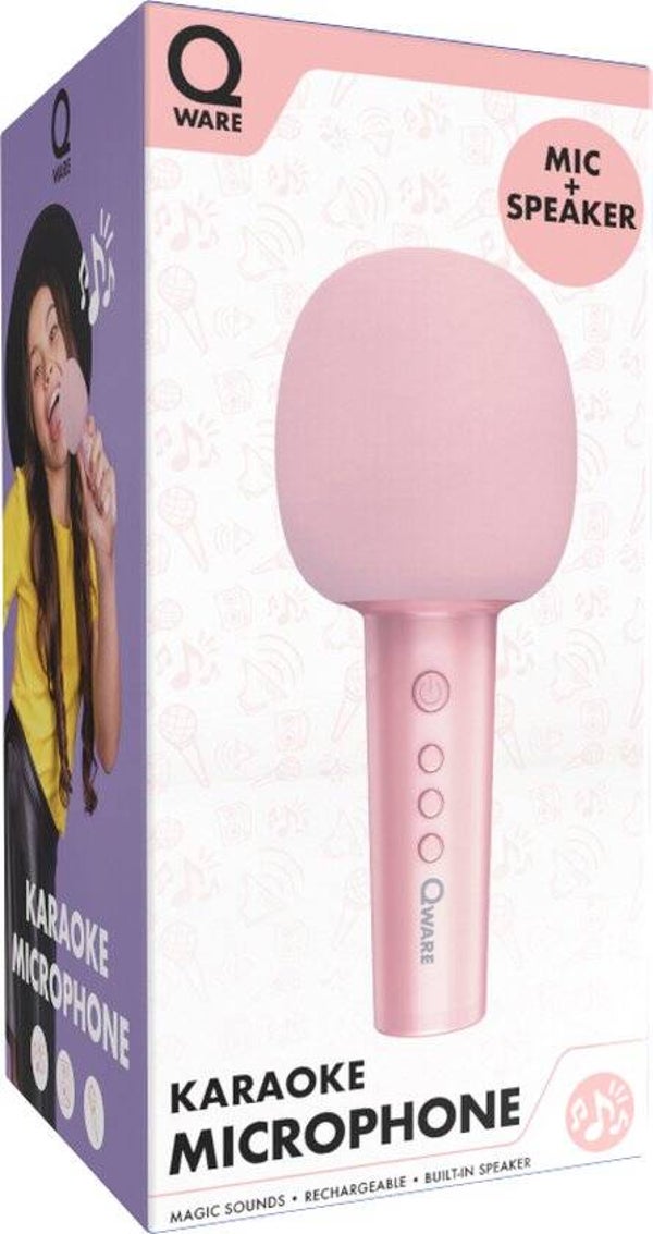 Qware  karaoke microfoon roze