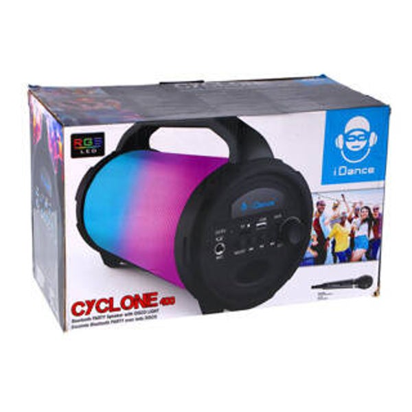 Idance party speaker cyclone met microfoon