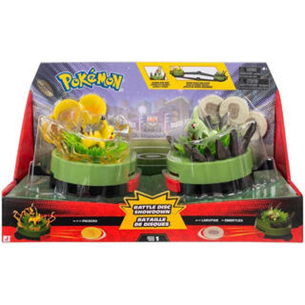 Pokemon Game Battle Disc Showdown Pikachu #1 & Larvitar Battle arena
