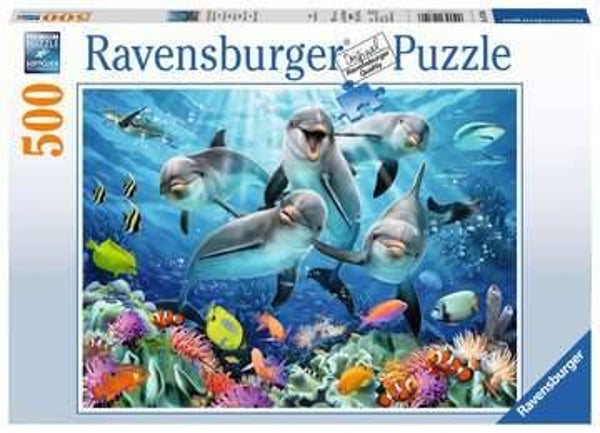 Ravensburger Puzzel Dolfijnen in het koraalrif 500  147106