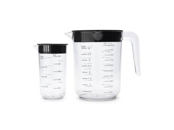 Brabantia Maatbeker Set van 2, 1 liter en 250 ml, TASTY+