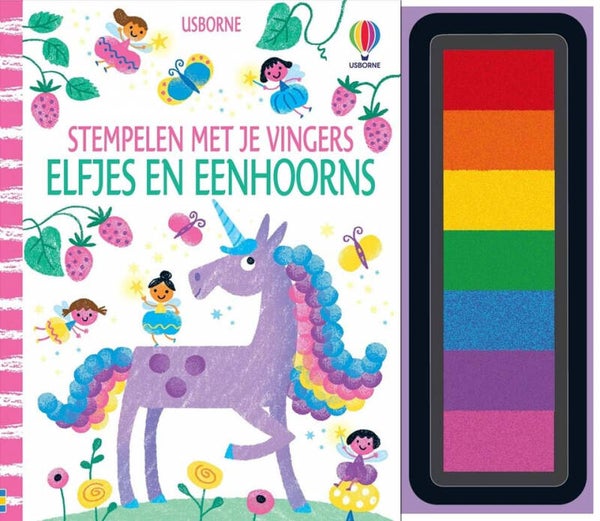 Stempelen met je vingers - Eenhoorns en elfjes
