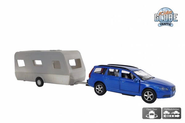 Volvo V70 met Dethleffs caravan (30cm)