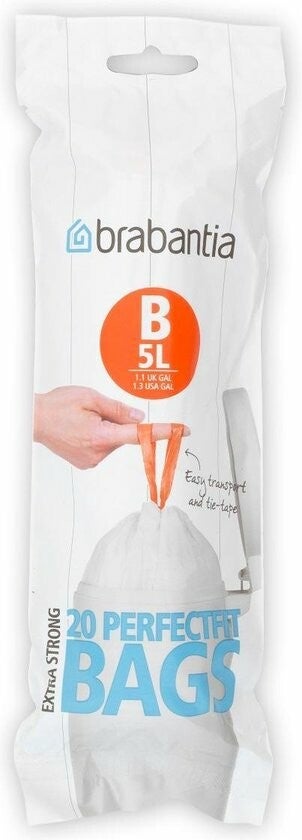 Brabantia PerfectFit Afvalzak met trekbandsluiting 5 liter- B