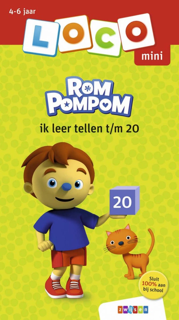 Oefenboekje Loco Mini - Rompompom ik leer tellen t/m 20