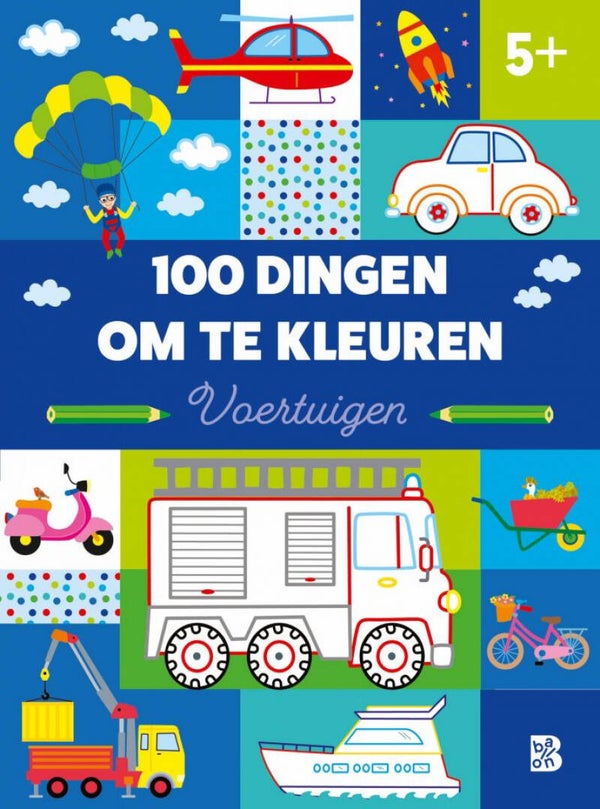 100 dingen om te kleuren: voertuigen (5+)