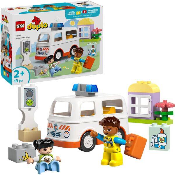 Lego Duplo ambulance met chauffeur 10447
