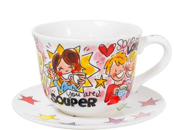 BLond Amsterdam EB: SET: SOUP BOWL SOUPER/STAR PLATE