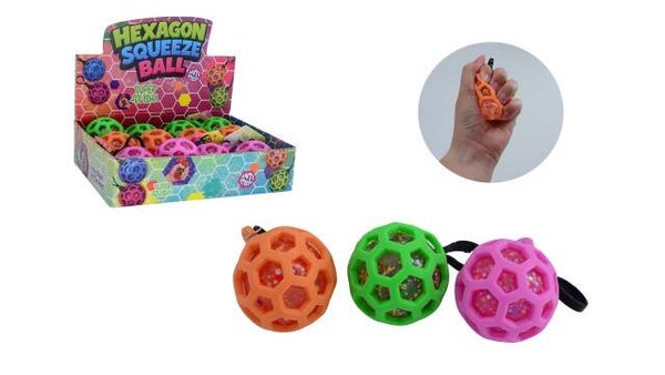 Unikleur squeeze glitter bal sleutelhanger