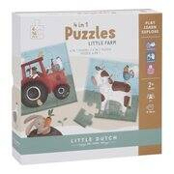 4 in 1 puzzel Little Farm LD7153