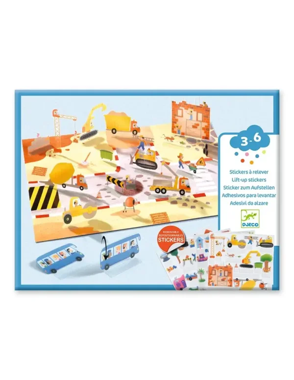 Djeco Stickers om rechtop te zetten-Voertuigen  DJ00043