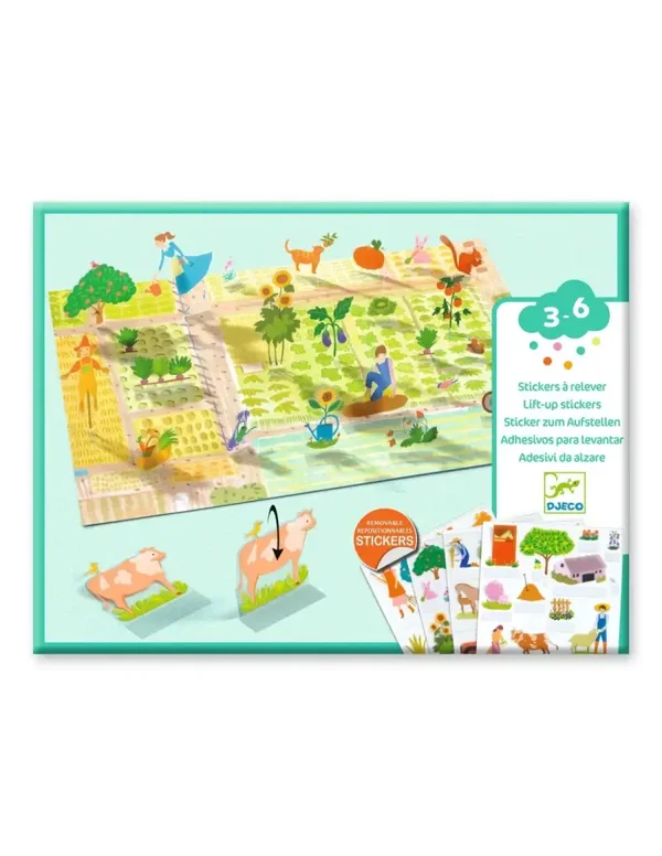 Djeco Stickers om rechtop te zetten-Boerderij