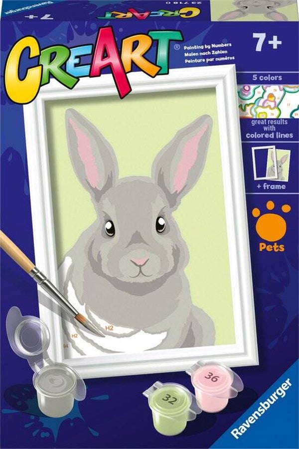 Ravensburger Schilderen op nummer Gray Rabbit 237180