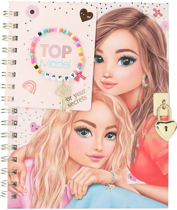TOPModel dagboek met slot en armband