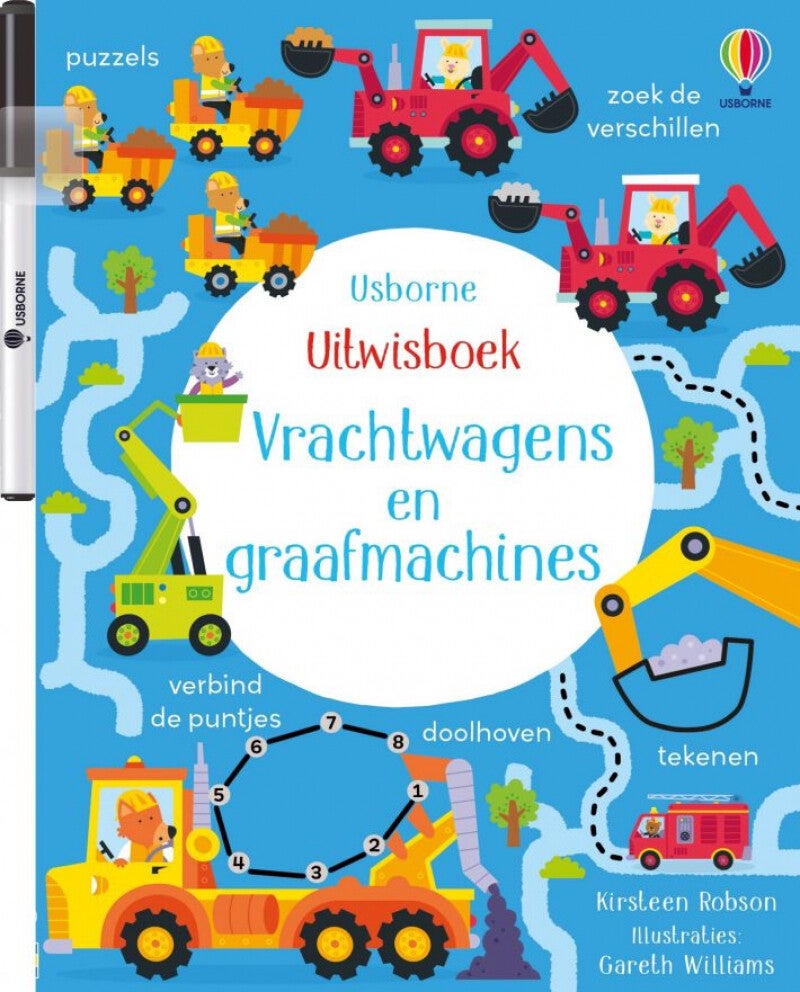 Uitwisboek - Vrachtwagens en graafmachines