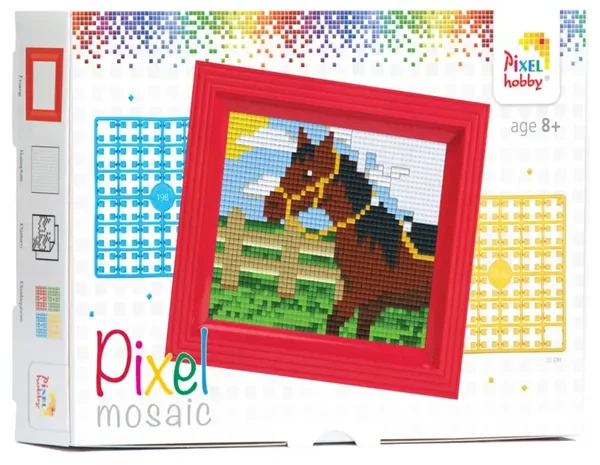 Geschenkverpakking met 24 pixelmatjes - Paardje