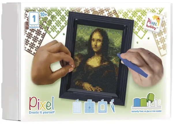 Geschenkverpakking met 30 pixelmatjes - Mona Lisa