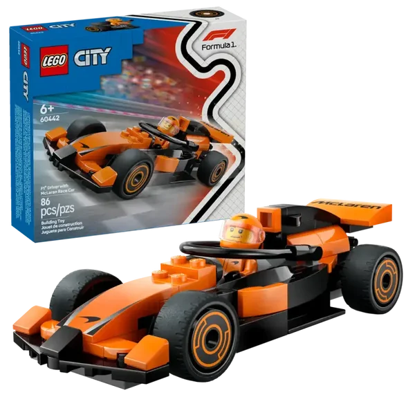 Lego City F1® coureur met McLaren racewagen 60442