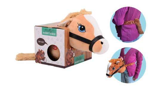 Holly Horse - Paarden hoofd met elastieken band, beige