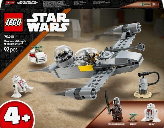 Lego Star Wars Mando en Grogu's N-1 Starfighter™ 75410