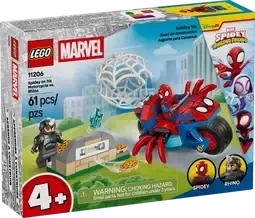 Lego Marvel Spidey op zijn motor vs. Rhino 11206