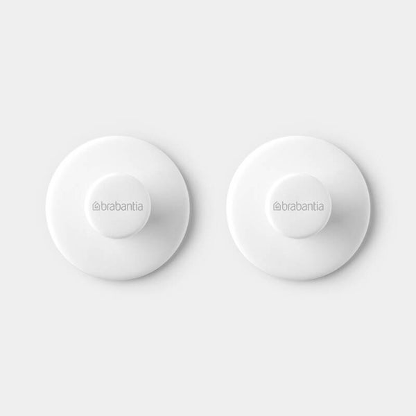 Brabantia Handdoekhaakjes ReNew, set van 2, inclusief schroeven en tape - White