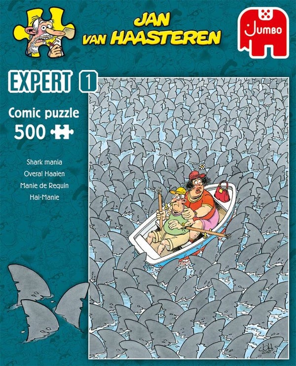 Jan van Haasteren Expert 1: Overal Haaien puzzel - 500 stukjes